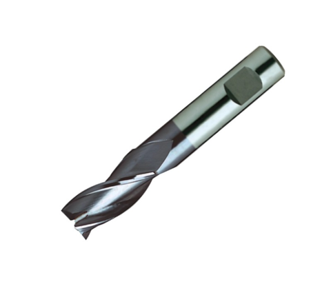 Europa Tools HSS-E End Mill - TiAlN Coated 3 Flute Centre Cutting With Flatted Shank- Short Length Throw Away - 4.5mm