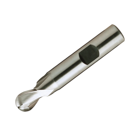 Europa Tools HSS-E End Mill - Uncoated 2 Flute With Flatted Shank - Ball Nose - 9mm