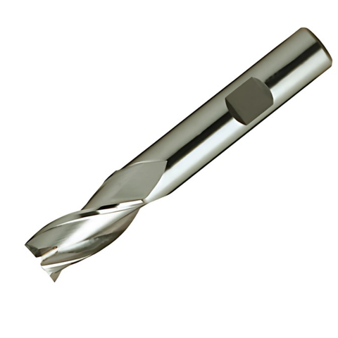 Europa Tools HSS-E End Mill - Uncoated 3 Flute Centre Cutting - Short Length - 8mm