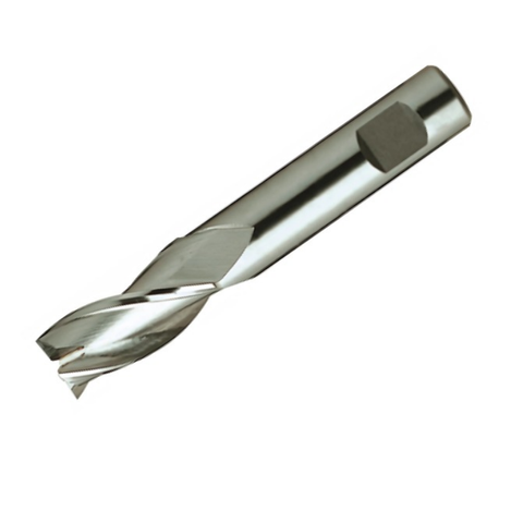 Europa Tools HSS-E End Mill - 3 Flute Centre Cutting with Flatted Shank - Short Length Throw Away - 1.5mm