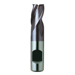 Europa Tools HSS-E End Mill - TiAlN Coated 3 Flute With Flatted Shank - Short Length Throw Away - 4mm