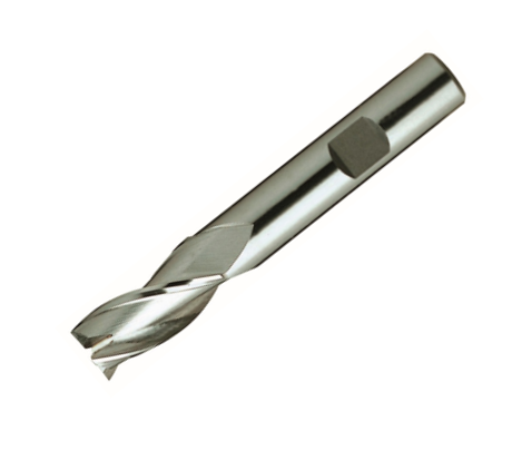 Europa Tools HSS-E End Mill - Uncoated 3 Flute Centre Cutting - Short Length - 14mm