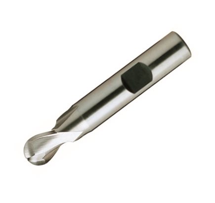 Europa Tools HSS-E End Mill - Uncoated 2 Flute With Flatted Shank - Ball Nose -16mm