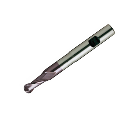 Europa Tools HSS-E End Mill - TiAlN Coated 2 Flute Ball Nose - Extra Long Length -14mm