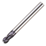 Europa Tools Carbide End Mill 4 Flute Corner Radius - Ball Nose - Long Length - Pulsar XL - 16mm