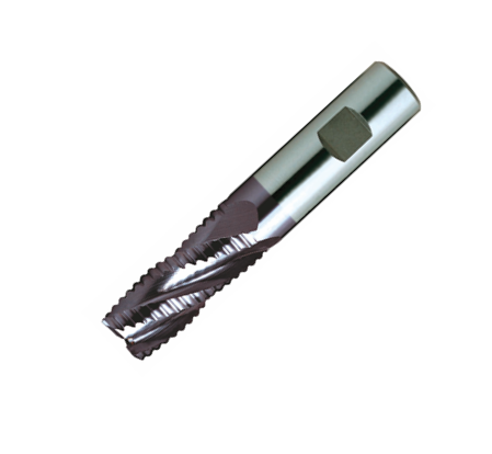 Europa Tools HSS-E Roughing End Mill -TiAlN Coated Multi Flute - Short Length -8mm