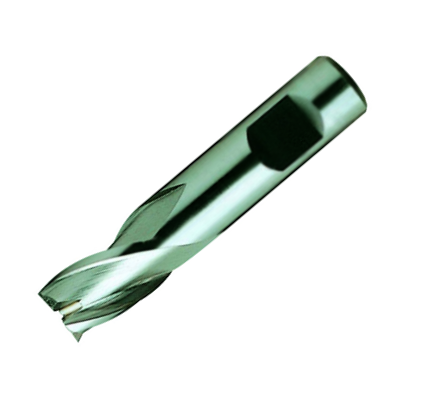 Europa Tools HSS-E End Mill - Uncoated 3 Flute With Flatted Shank - Short LengthThrow Away - 3mm