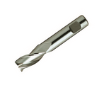 Europa Tools HSS-E End Mill - 3 Flute Centre Cutting with Flatted Shank - Short Length Throw Away - 2.5mm