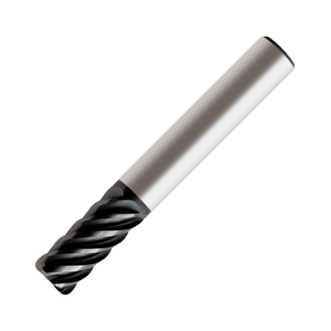 Europa Tools Carbide End Mill 6 Flute Corner Radius - Standard Length - Mastermill VX6 - 25mm x R2