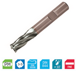 Europa Tools Powder Metal Roughing EndMill - Multi Flute Sabre Rougher - Short Length Fine Pitch - 20mm