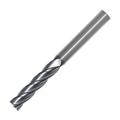 OSG Carbide 2 Flute End Mill Square TiAlN Coated - Extra Long Length Centre Cutting For General Applications - 3mm