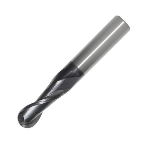 OSG Carbide 2 Flute End Mill Ball Nose TiAlN Coated - Regular Length Centre Cutting For General Applications - 10mm