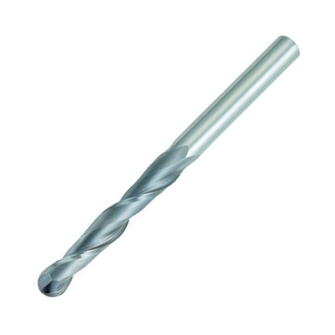 OSG Carbide 2 Flute End Mill Ball Nose - Extra Long Length Centre Cutting For General Applications - 8mm