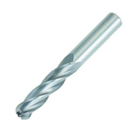 OSG Carbide 4 Flute End Mill Ball Nose - Long Length Centre Cutting For General Applications - 3mm