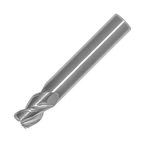 OSG Carbide 3 Flute Centre Cutting Corner Radius End Mill Short Length - For Aluminium - 12mm x R0.5