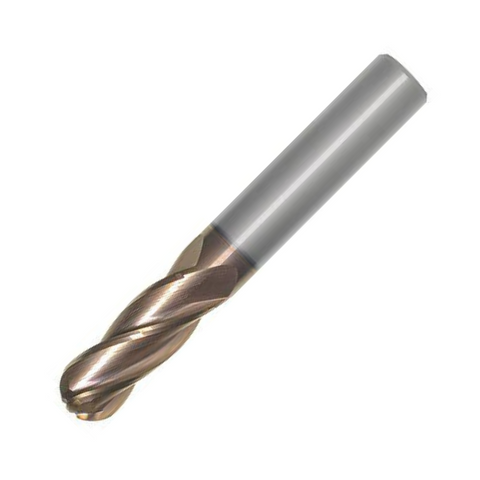 OSG Carbide 4 Flute Variable Lead End Mill Ball Nose TiAlN Coated - Regular Length - For Titanium & General  Applications - 6mm