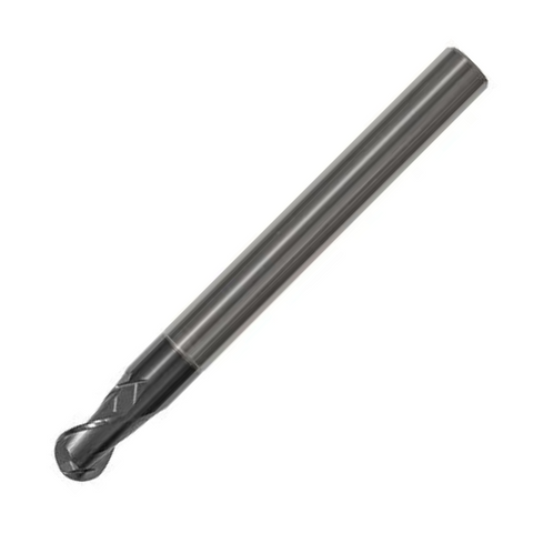 OSG Carbide 2 Flute Ball Nose End Mill - Regular Length - For Titanium & Difficult  Applications - 3mm