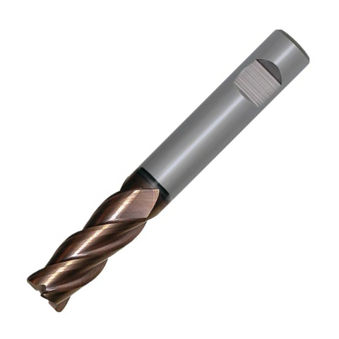 OSG Carbide Variable Helix End Mill Square Edge - Weldon Shank TiSlN Coated - For Exotics, Nickel & Titanium Alloys - 10mm