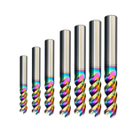 Vortex Carbide End Mill Kit For Aluminium & Non-Ferrous - 3 Flute Variable Hi Helix - DLC Coated