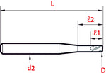 Toolex Reamer - Straight Shank - Spiral Flute - Carbide - H5 - 10.92mm