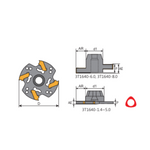 Y.T. Indexable T-Slot Cutter (3T) - Metric - 40mm Diameter 3.5mm Width 4 Teeth