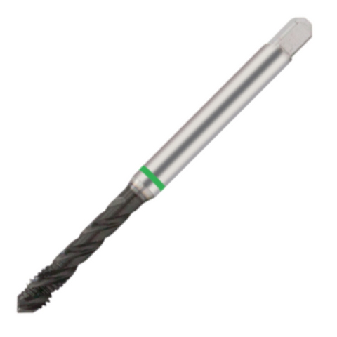 Europa Threading Tap - Spiral Flute - Metric Coarse - 7G Tolerance - HSS-E - Green Ring - M3 x 0.5