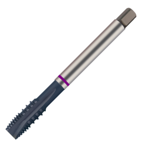 Europa Threading Tap - Spiral Point - Interrupted Thread - Metric Coarse - PM - Purple Ring - M5 x 0.8