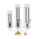 Y.T. UFO Indexable Holder Carbide - Blade Diameter 18 - 22mm - Overall Length 150mm - Neck Diameter 11.8mm