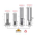 Y.T. UFO Indexable Holder Carbide - Blade Diameter 23 - 27mm - Overall Length 150mm - Neck Diameter 15.8mm