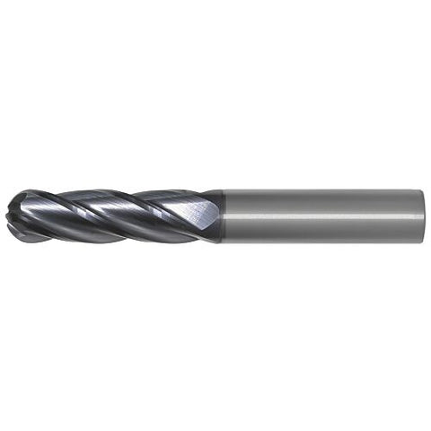 OSG Carbide 4 Flute End Mill Ball Nose TiAlN Coated - Long Length Cent ...