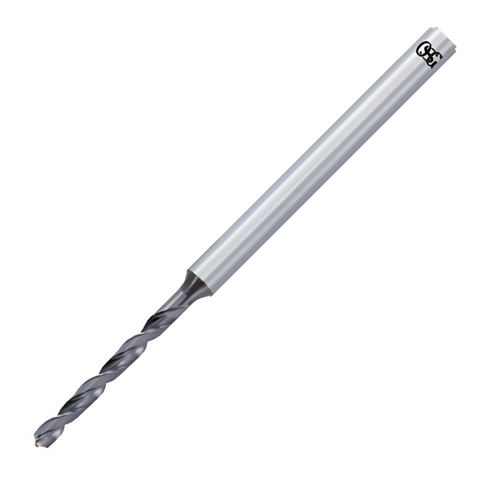 OSG Micro Carbide Drill - Micro Spiral - Long Reach - SC Coated - 1.56mm