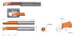 Carmex Carbide Tiny Tool - Profiling and Boring with Advanced Chip Breaker - CBR -  TNX Grade - 4.1mm Minimum Diameter x 1.2mm Reach x R0.4