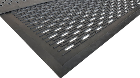 Work Well Mats Versatile Lightweight Mat Designed For Heavy Duty - Clean-Scrape - 900x1500x8mm (BK/BK)