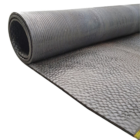 Work Well Mats hardwearing anti-slip rubber sheeting - Continuous Roll - 2400x40000x15mm (BK/NA)