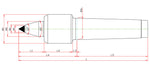 Widin Live Centre - CNC Standard - Carbide Tipped - D50BC Type - NO.3