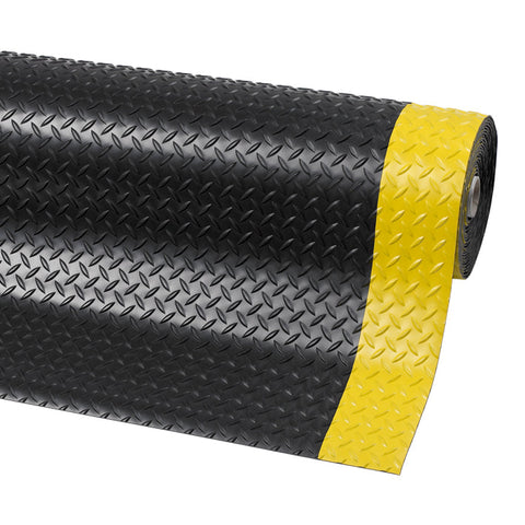 Work Well Mats Diamond Plate Runner Matting - PVC - Diamond Tred - 910x22800x5mm (BK/YL)