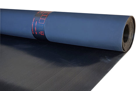 Work Well Mats Electrical ribbed rubber matting - BS EN IEC 61111 - Elec-Safe - Class 3 - 1000x10000x6mm (BK/GN)