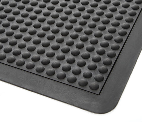 Work Well Mats Fire Retardant & Oil Resistant Versatile Anti-Fatigue Mat - Ergo-Fire - 900x3400x14mm (BK/BK)