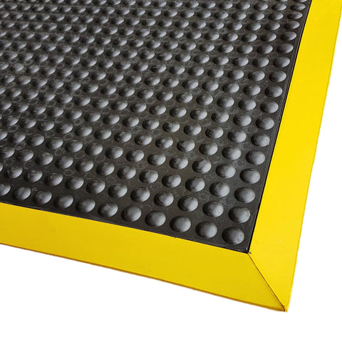 Work Well Mats Versatile Anti-Fatigue Mat - Ergo-Tred Mats - 1200x1700x14mm (BK/YL)