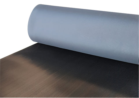 Work Well Mats Fine Ribbed Rubber Matting - Lightweight Slip Resistant Hard Wearing & Durable - 1200x10000x3mm