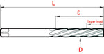 Toolex Hand Reamer - Spiral Flute - Straight Shank - HSS - H5 - 3.97mm