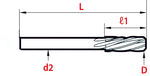 Toolex Reamer - Stub Type - Spiral Flute - Straight Shank - HSS-E - H4 - 4.84mm