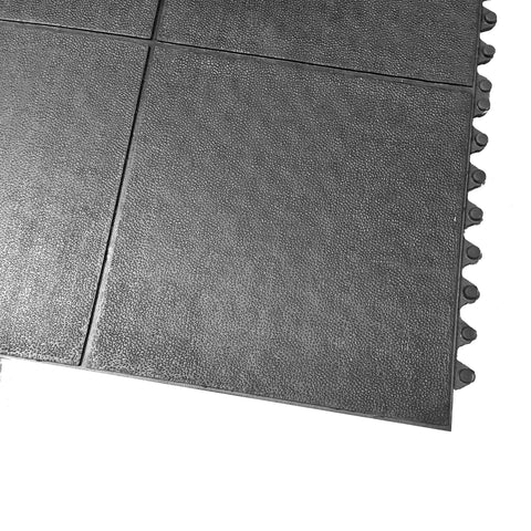 Work Well Mats Heavy Duty Interlocking Rubber Mat - Link-Tile Solid Top - 910x910x16mm (BK/NA)