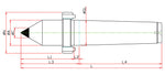 Widin Live Centre - Full Tipped Dead Centre - Carbide Tipped - Nut Type - LM-CN Type - NO.6