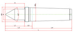 Widin Live Centre - Spanner - Half Tipped Dead Centre - Nut Type - LM-FN Type - NO.3