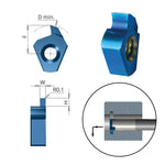 Carmex Small Indexable Carbide Grooving Insert - T10 - 12mm Min Bore - 0.83mm Width
