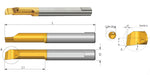 Carmex Carbide Tiny Tool - Boring Bar - MTR - BMK Grade - 5.1mm Minimum Diameter x 40mm Reach x R0.2