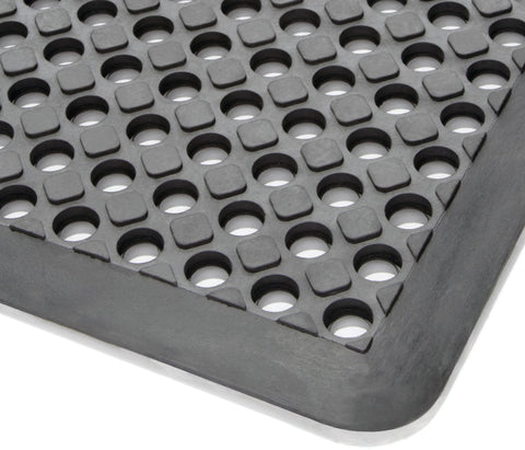 Work Well Mats Premium Anti-Fatigue Mat - With a Specialised rubber formulation - 1500x1700x18mm (BK/BK)