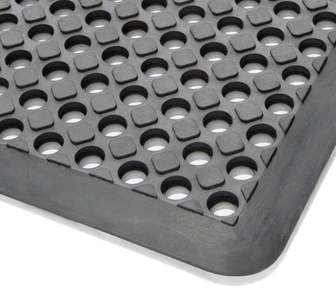 Work Well Mats Premium Anti-Fatigue Mat - With a Specialised rubber formulation - 900x1500x18mm (BK/BK)