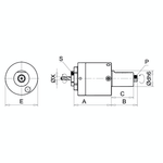 Omega Products Axial Tool Head Round - Internal Nut - DIN5482 - ER25